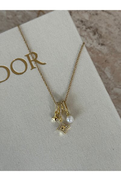 LUXSTONE Charmlı Gold Kolye