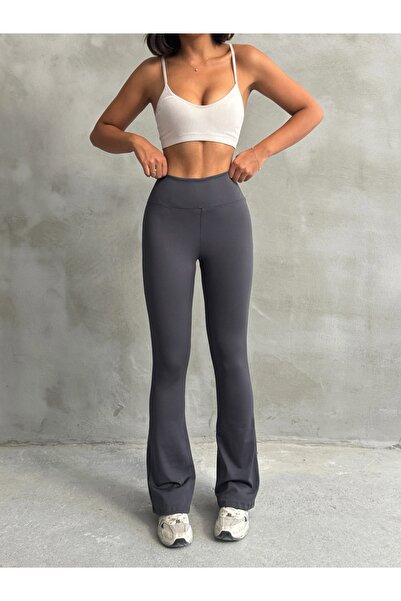 Nordmende Kadın Kışlık İçi Polarlı Yüksek Bel Toparlayıcı İspanyol Paça Tayt