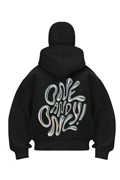 1blood سترة كارديجان سوداء مطبوعة من One Candy بتصميم قناع الثلج الساموراي