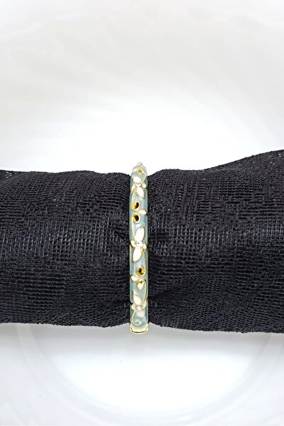 Angels And Wings سوار من حجر الزركون المزخرف بنمط الزهور الزرقاء من النحاس ال...