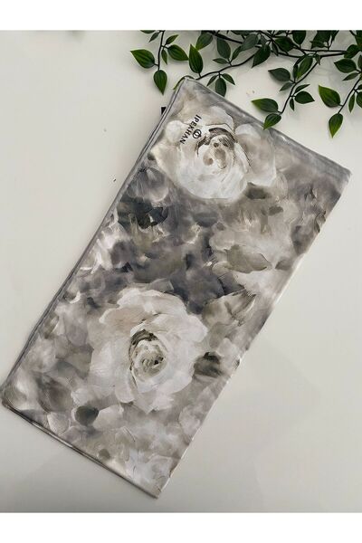 İpekhan Gülnihal Pattern Thin Cotton Scarf