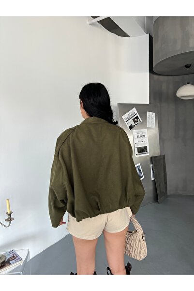 Friday Mood Women's Bomber Suede Jacket