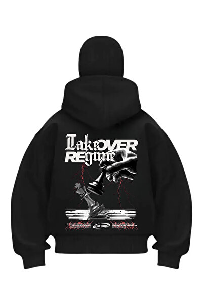 1blood سترة كارديجان سوداء مطبوعة بتصميم الساموراي من Allover Reg