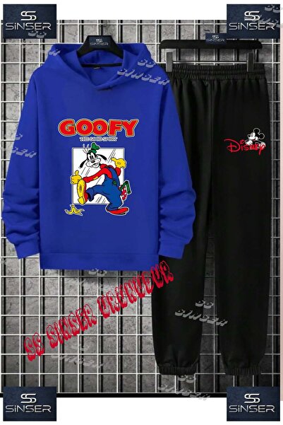 SS SİNSER Παιδικό Unisex Σετ Φόρμας με Κουκούλα και Στάμπα "GOOFY DOG WINDSCR...