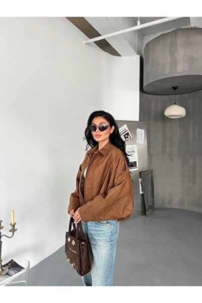 Friday Mood Γυναικείο μπουφάν Bomber Suede