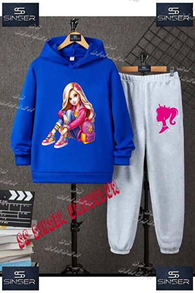 SS SİNSER Set de trening unisex pentru copii, cu hanorac imprimat „BRBY SITTI...