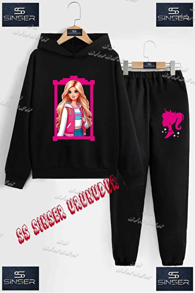 SS SİNSER Set de trening cu hanorac imprimat pentru copii, unisex, cu textul ...