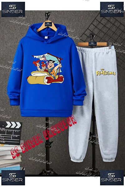 SS SİNSER Set de trening unisex pentru copii cu hanorac imprimat „FRED FAMILY...