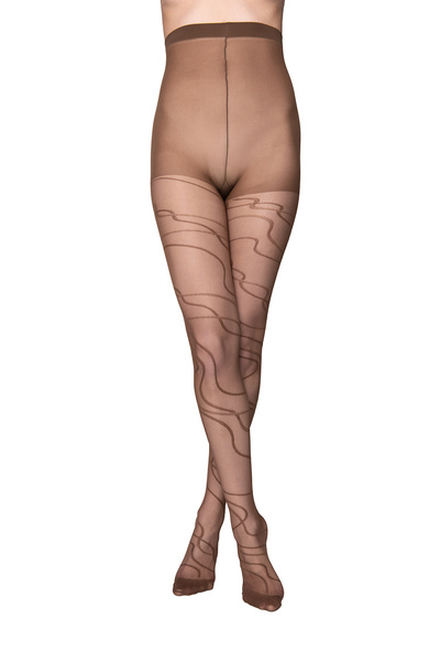PETRA-ELISA 15 Den ELITE Tights with Sofia pattern, Chestnut, XL