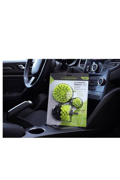 Carmotion Set of 3 cleaning brushes for drills,