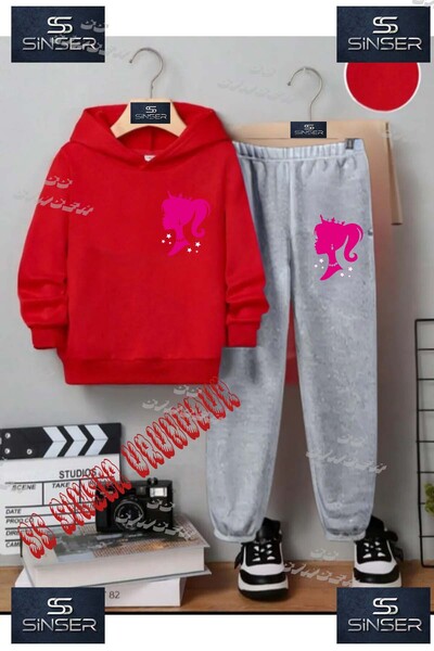 SS SİNSER Set de trening cu hanorac imprimat pentru copii, unisex, "BRBY HEAD...