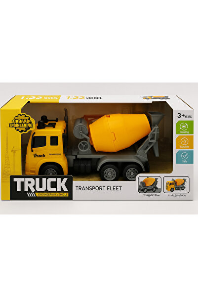 TSUMAB Urban Engineering Cement Mixer Truck Toy – 1:22 Scale Construction Vehicle