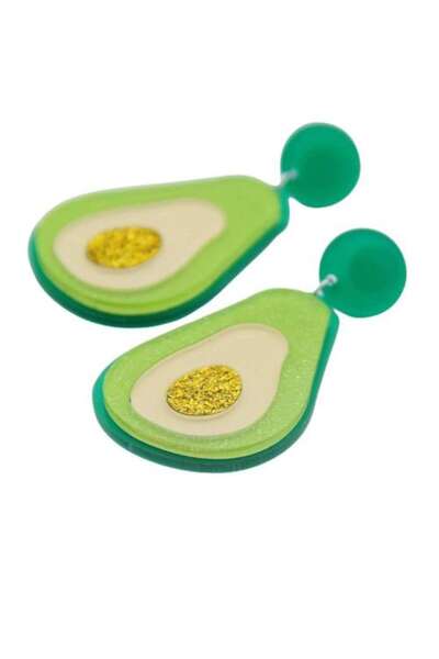 SYGGY Avocado Earrings, Avocado Fruit Design