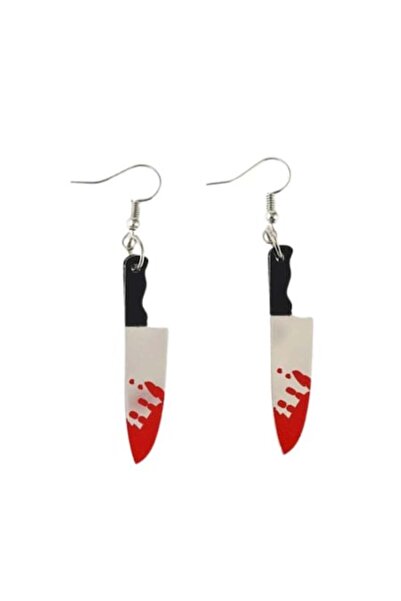 SYGGY Cercei Bloody Knife, model cutit, din plastic, 6.6 cm multicolor