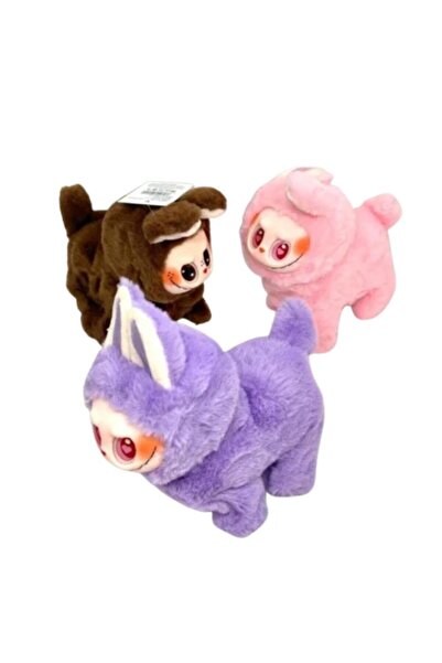 OEM Interactive Plush Toy, Labubu, walks, Light and Sound, random color, 3 years+