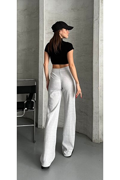 ELİBELLA Kadın Kaşkorse Fitilli Bol Paça Alt