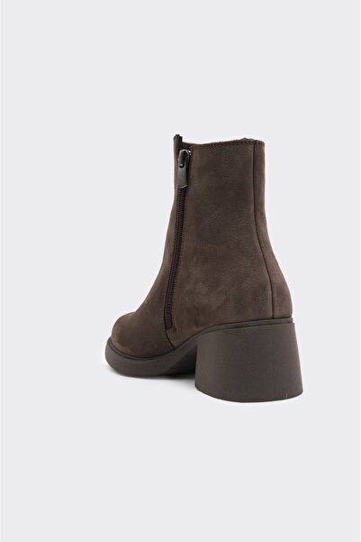 derinet Günlük Hakiki Deri Fermuarlı Kadın Bot