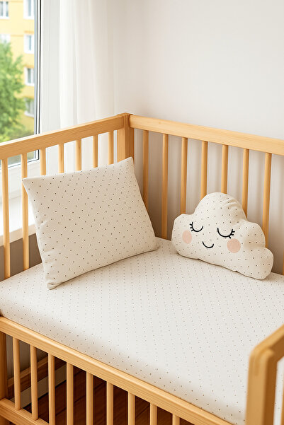 Ozz Baby PARK BEŞİK ملاءة سرير أطفال مطاطية 100% قطن (70X120X16 سم) غطاء وساد...