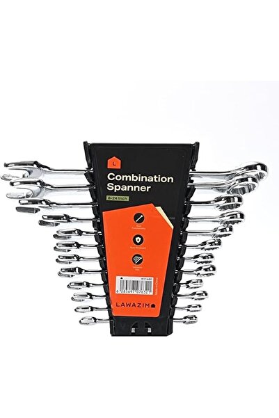 Lawazim Combination Spanner Set - 12 Piece 8-24mm Ratcheting Wrench Kit with Case