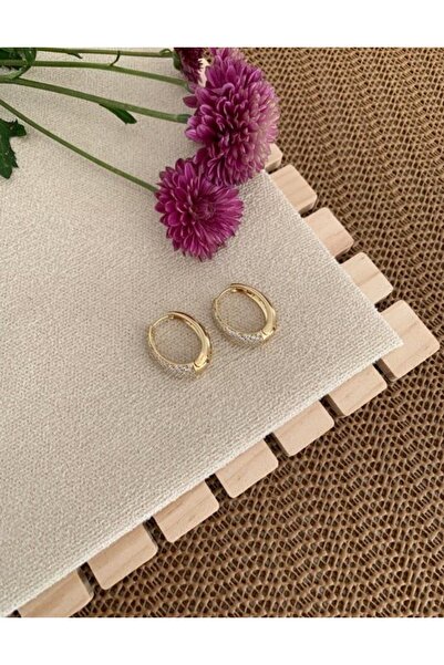 XUPING JEWELRY 14K RENK DAMLA MODEL FULL TAŞLI KÜPE UZUNLUK 2CM