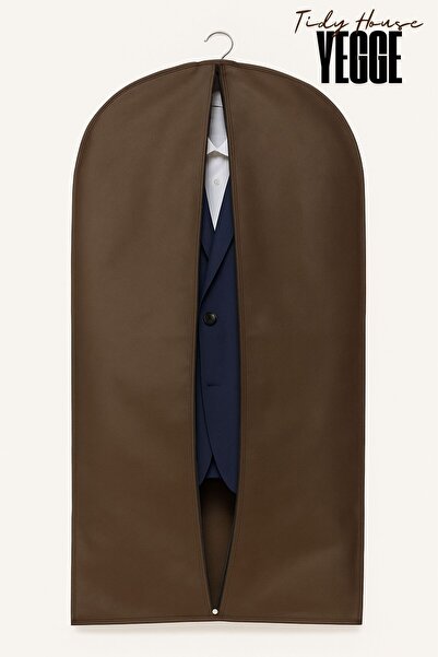 YEGGE 5 Adet Kahverengi Takım Elbise Kılıfı, Kıyafet, Elbise Koruma Taşıma Kılıfı, Gamboç , Elbise Hurcu