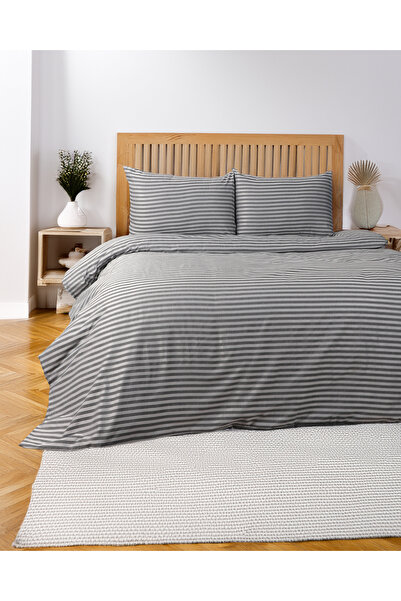 Mirvona Home Saten Tek Kişilik Lastikli Çarşaflı Nevresim Takımı