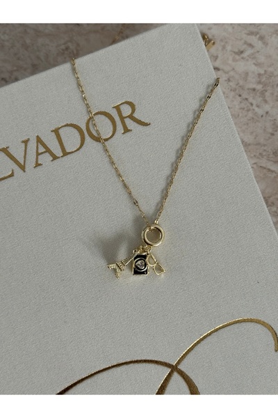 LUXSTONE Gold Necklace with Charm