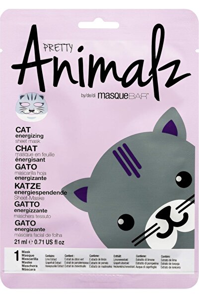 MasqueBAR قناع وجه ورقي للقطط من بريتي أنيمالز، قناع للبشرة المعرضة لحب الشباب