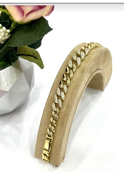 XUPING JEWELRY 14K GOLD RENK KALIN GURMET TAŞLI KADIN BİLEKLİK 17+2CM