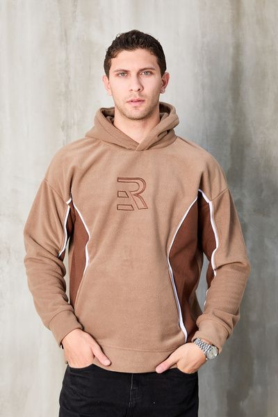 No Way Ανδρικό φούτερ με κουκούλα R με λεπτομέρειες από φλις