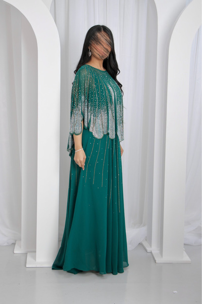 SELSAL Elegant long dress decorated with crystals