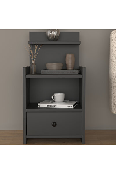 klubeconcept Modern Raflı Çekmeceli Komodin %100 MDF