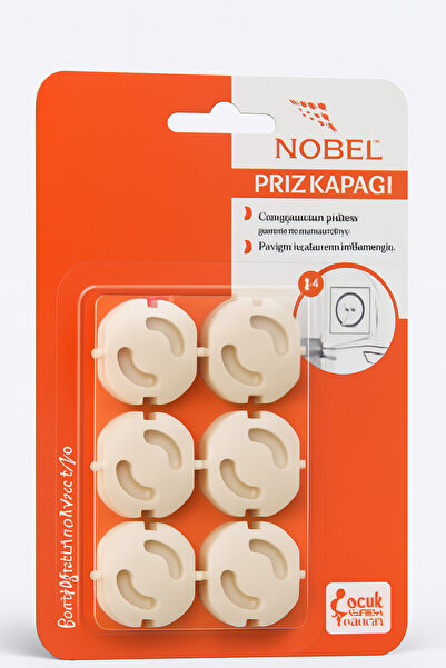 Nobel Priz Koruyucu Kapak 6'lı Bebek ve Çocuk Akım Koruma Güvenlik Kapağı Pir...