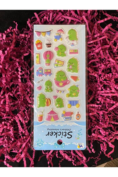 CRAFTBOXTR ملصق/علامة دينو الخضراء