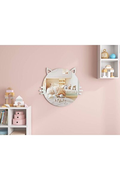 Crestj Acrylic Wall Mirror for Kids Shaped Like a Cat