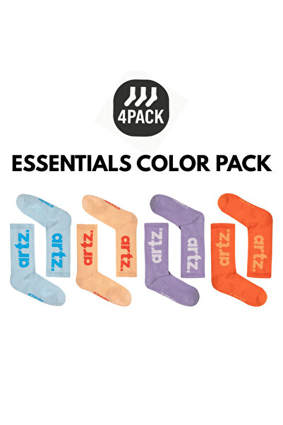 Arteziahn Essentials COLOR4PACK Unisex Spor & Lifestyle Havlu Taban Çorap (4 ...