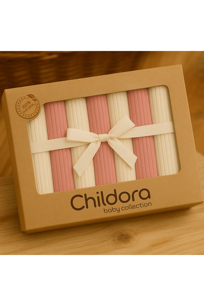 Childora مجموعة من 7 مناديل مبللة للفم للأطفال مصنوعة من القطن بنسبة 100% مقا...