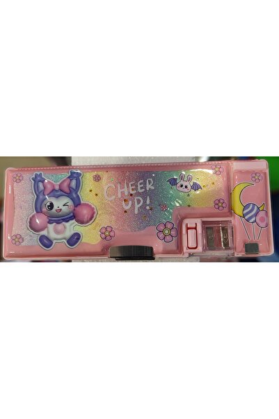 ada çanta kırtasiye علبة أقلام رصاص لامعة مزدوجة الجوانب مع مبراة أقلام على ش...