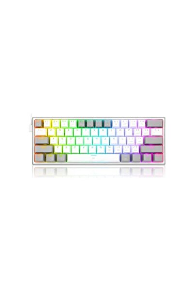 eryvon REDRAGON K617 FIZZ RGB RED SWITCH MEKANİK OYUNCU KLAVYESİ BEYAZ/GRİ