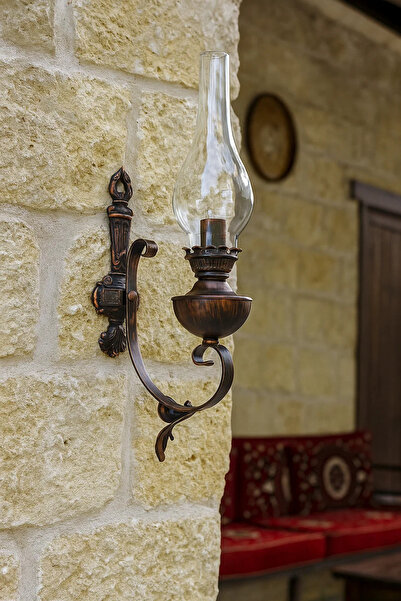 Tel Lighting Ferforje Gaz Lambası Tekli Aplik