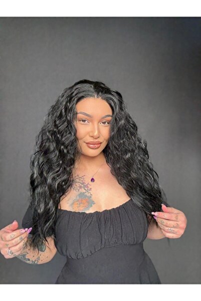 Suzan Peruk Dalgalı Tül Peruk | Su Dalgası Sentetik Peruk | Gerçek Saç Görünümlü