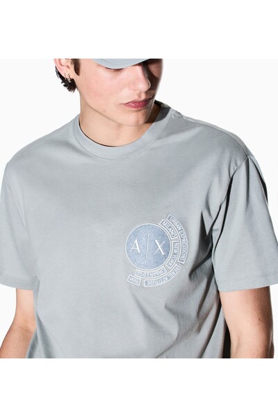 Armani Exchange T-SHİRT XM000556 GRİ RENK 100%PAMUK REGULAR FİT