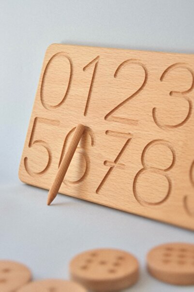 PİNGUPLAY Rakam Yazı Tahtası (Okulöncesi, Montessori, Rakamlar, Zeka oyun)