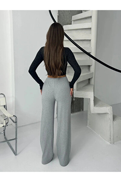 Vona Nova Ribbed chardonnay trousers gray a4058