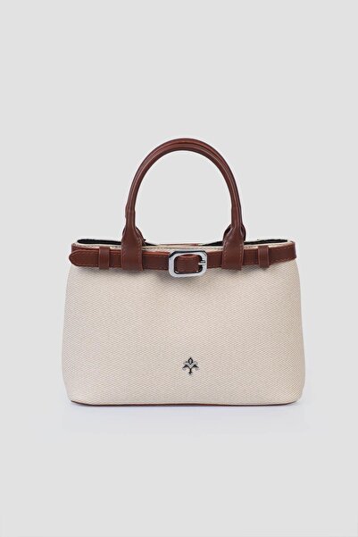 Jacquline Beige Women's Hand and Shoulder Bag Im590