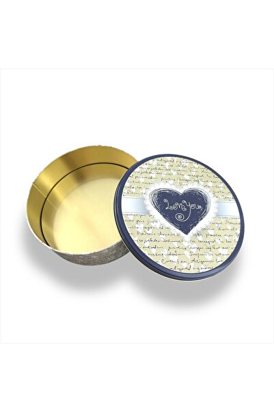 The Byzia Patterned Cookie Box, 24 Cm, 3.6 Liters - Storage Container - Gift Box Metal
