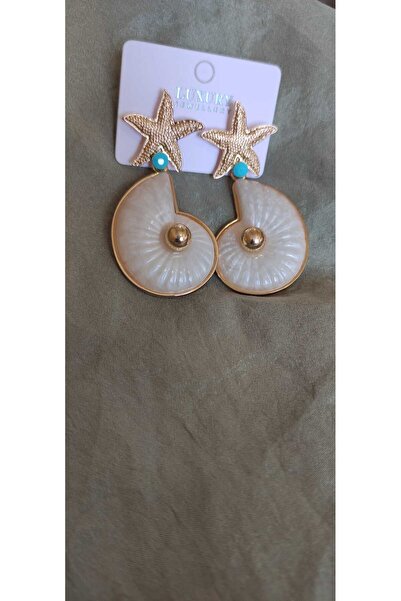 LUXURY Stainless Steel Earrings with Starfish & Seashell Design