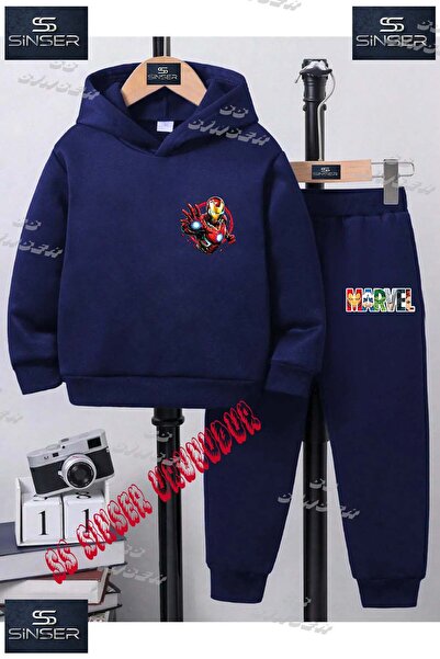 SS SİNSER Set de trening cu hanorac imprimat pentru copii, unisex, cu textul ...