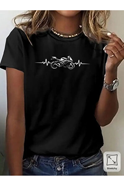 İnazuma Outdoors Tricou unisex oversize din bumbac imprimat, cu gât crew, cu ...