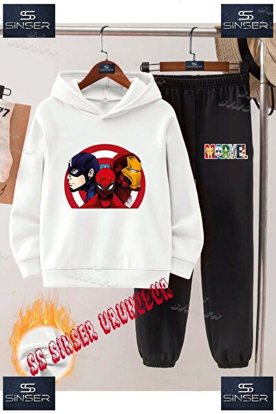 SS SİNSER Set de trening cu hanorac imprimat pentru copii, unisex, cu imprime...